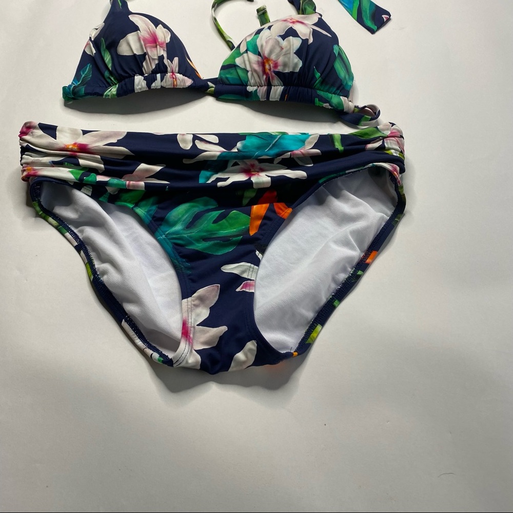 Lauren Ralph Lauren Floral Bikini Watercolor Blue - Picture 15 of 16